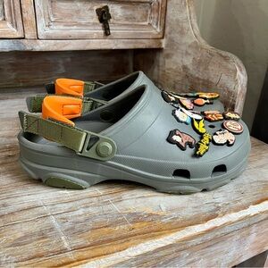 🧡 Crocs Classic All-Terrain Clog Size Men 8 / Women 10 Grey Orange Harry Potter